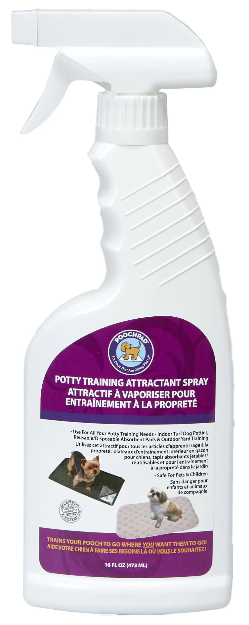 PoochPad Potty Training Attractant Spray for Dogs & Puppies 16 oz Made in USA Indoor Potty Pad & Outdoor Use Dog Training & Behavior Aids Housebreaking Supplies