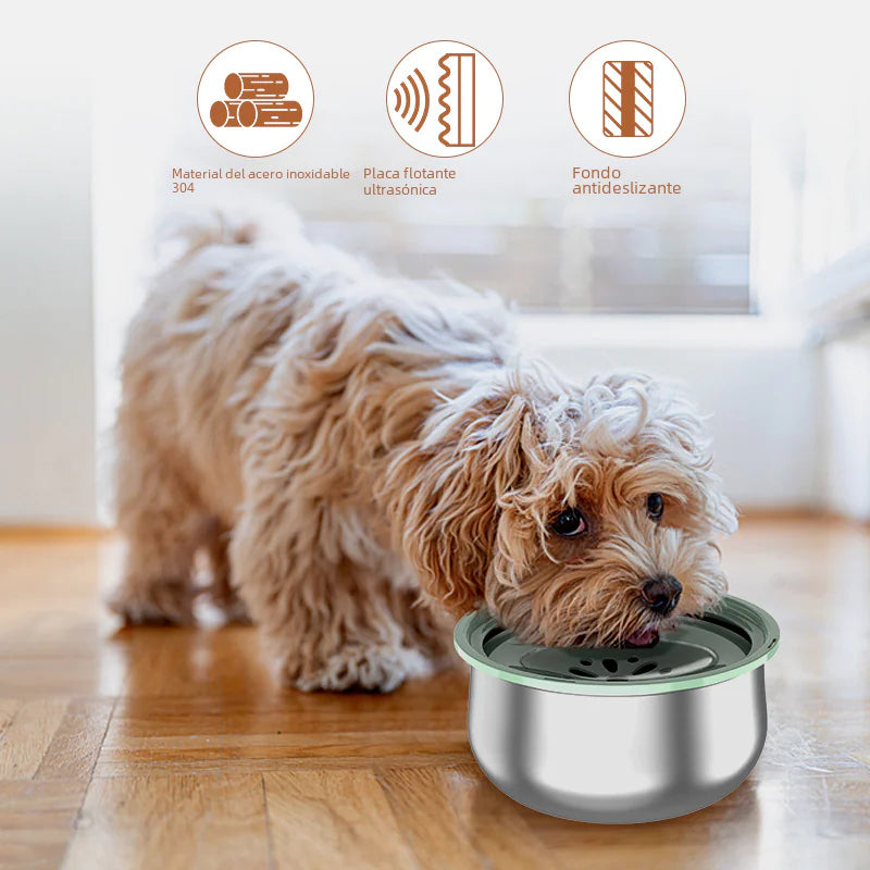 Stainless Steel Large Pet Water Bowl with Splash Guard - Pawluxe