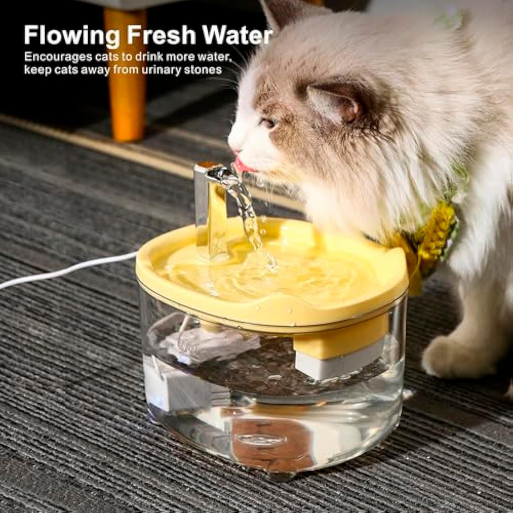 Cat Water Fountain, Premium 1500ml Pet Fountain For Cats Dogs Kitten, Automatic Pet Water Dispenser With Silent Pump, Water Level Visibility - Pawluxe