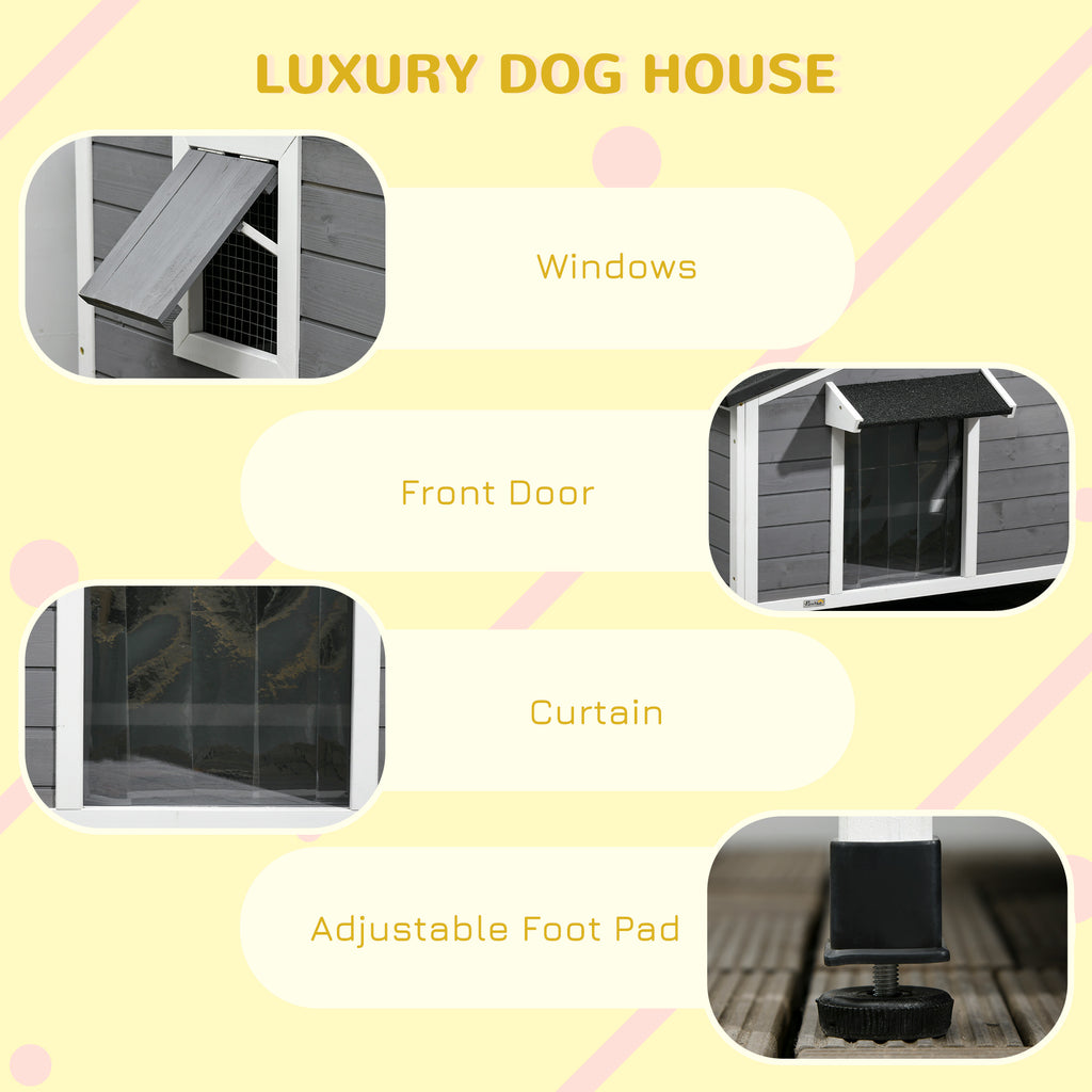 Dog House Outdoor with Porch - Pawluxe