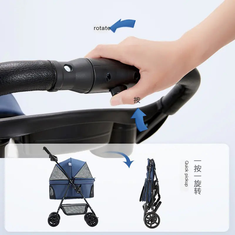 Bello OSM-M02S Lightweight Folding Pet Stroller
