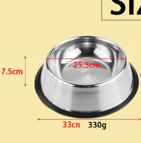 Stainless Steel Non-slip Feeding Bowl for Pets (Single) - Pawluxe