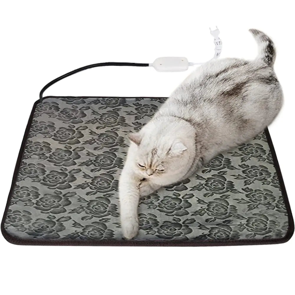 La La Pet® Electric Heating Mat for Dog and Cat Constant Electric Heating Temperature Warming Pad Cushion Bed Mat for PetGray