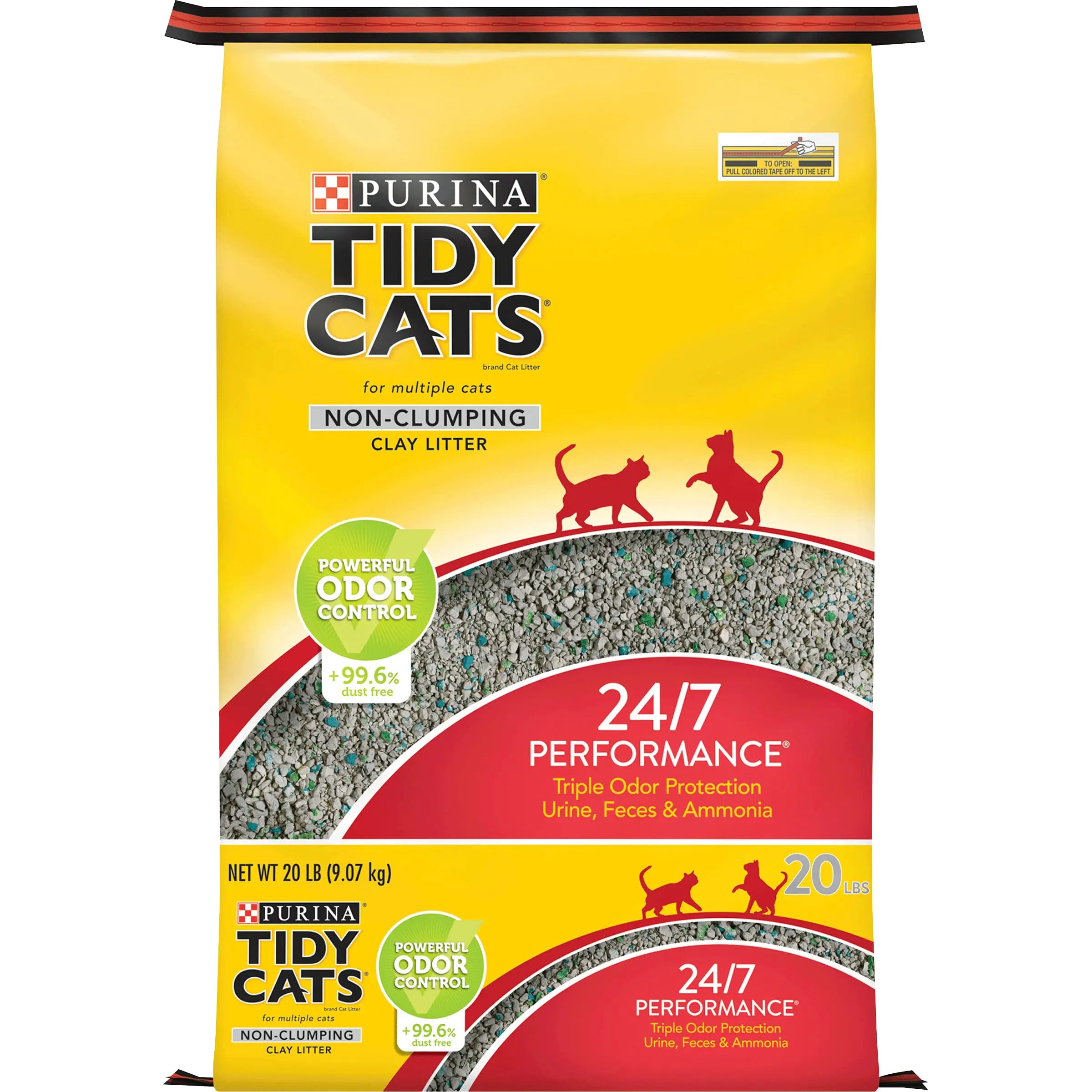 Tidy Cats Purina Non Clumping Cat Litter 24/7 Performance Multi Cat Litter - 20 lb. Bag