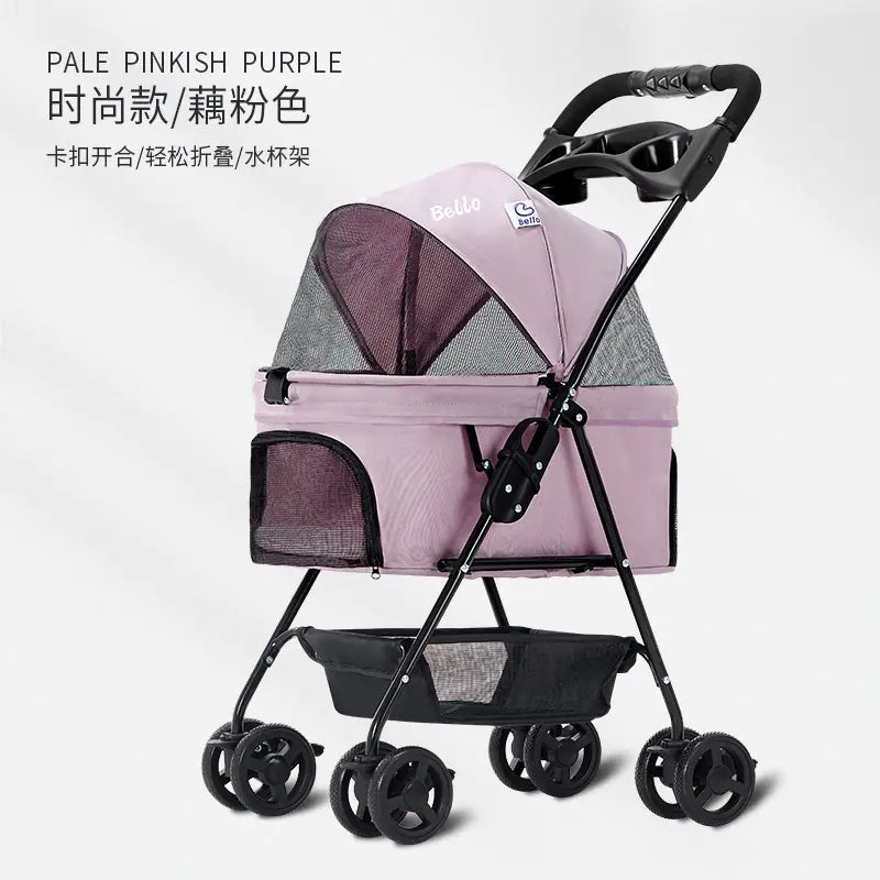 Bello OSM-M02S Lightweight Folding Pet Stroller - Pawluxe