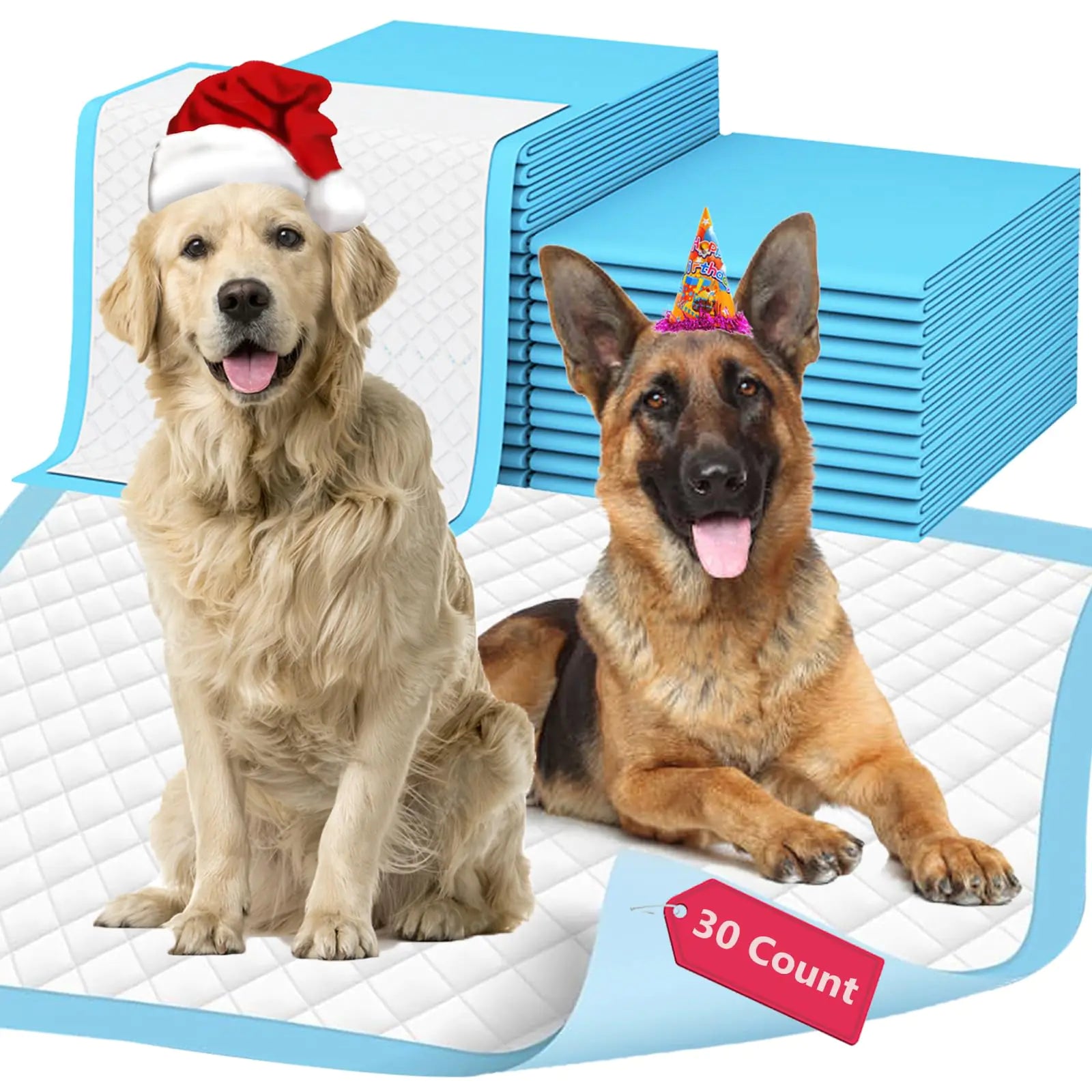XXL Thicken Puppy Pee Pads for Dogs 36"x32" 30 Count Pee Pads Extra Large Leak-Proof & Super Absorbent Dog Pee Pads Disposable Quick Dry Potty Pads Puppy Training Pads for Dogs Cats Pets
