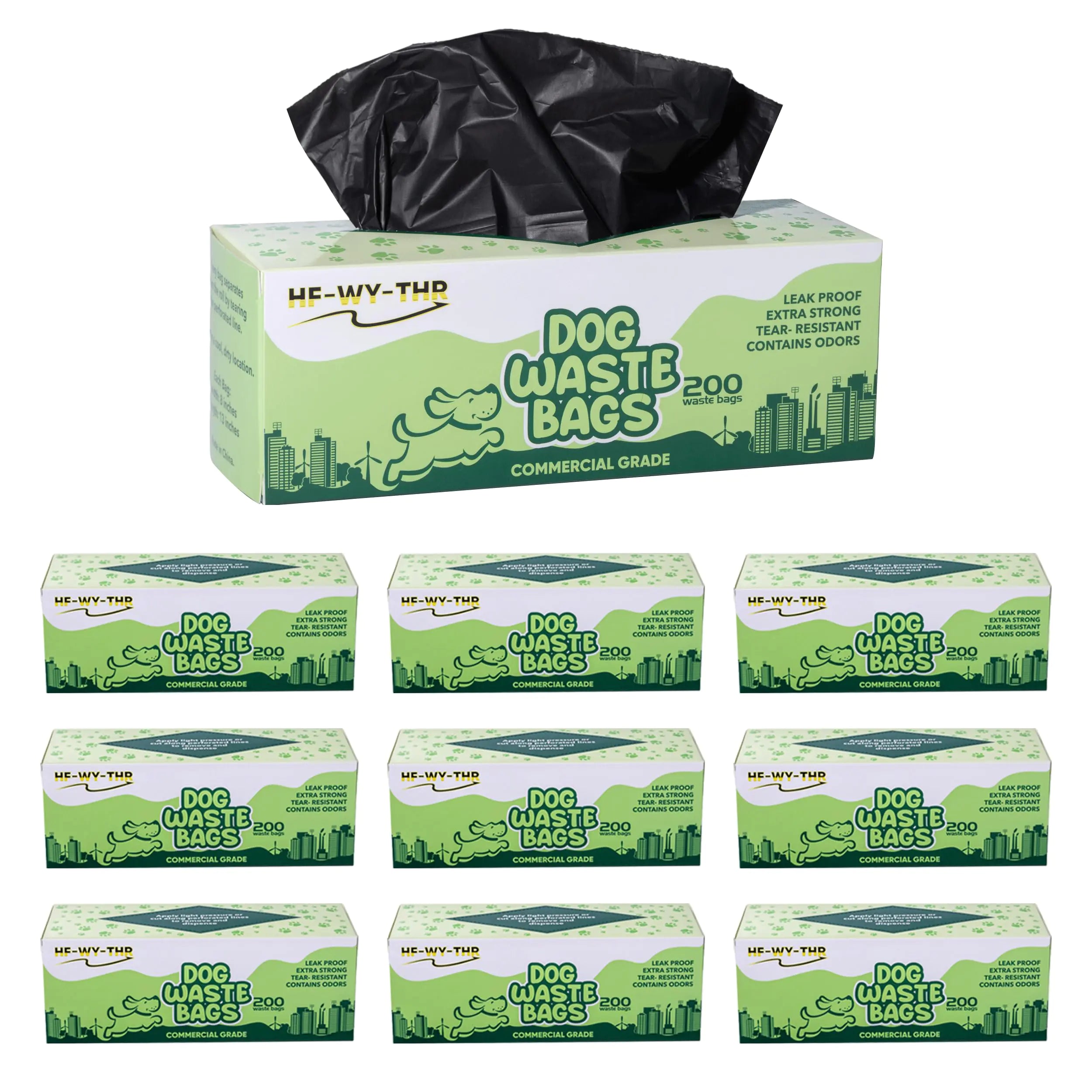 HF-WY-THR Dog Waste Bags 2000 Count - Poop Bags for Dog | Dog Poop Bags Rolls Replacements for Outdoor - Leak Proof and Tear Resistant - Thick Plastic Doggie Poop Bags