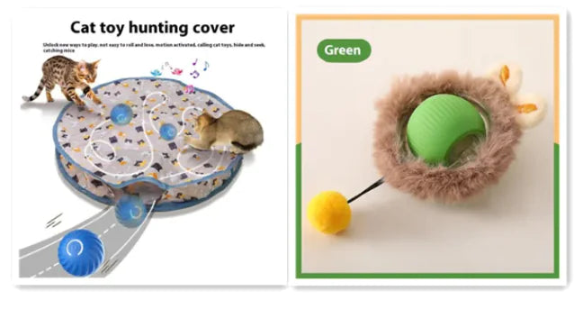 PurrPlay Self-Rolling Cat Toy Ball - Pawluxe