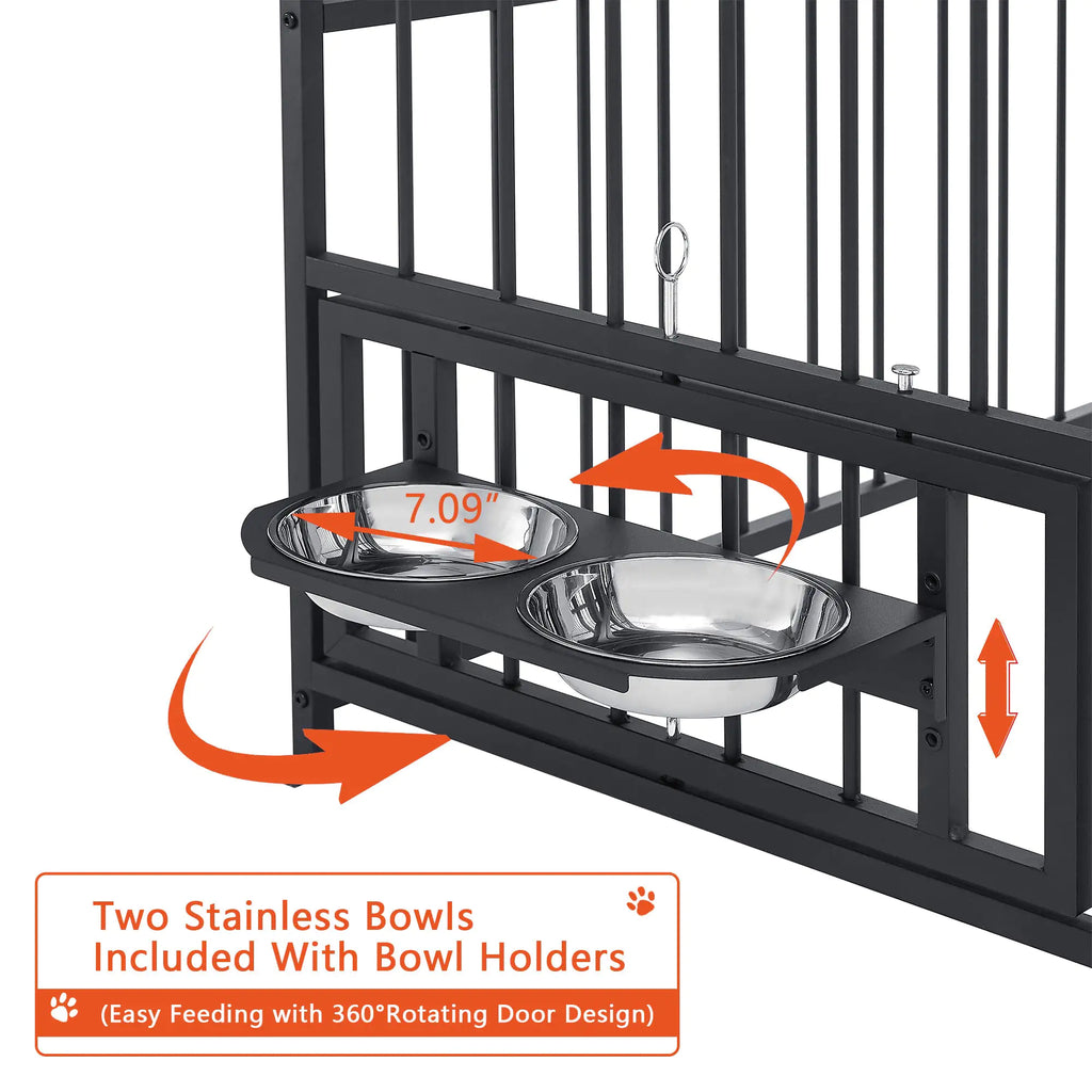 Large Kennel Outdoor Pet Pen Dog Running Pen Animal House Metal Chicken Coop Fence With Roof Cover - Pawluxe