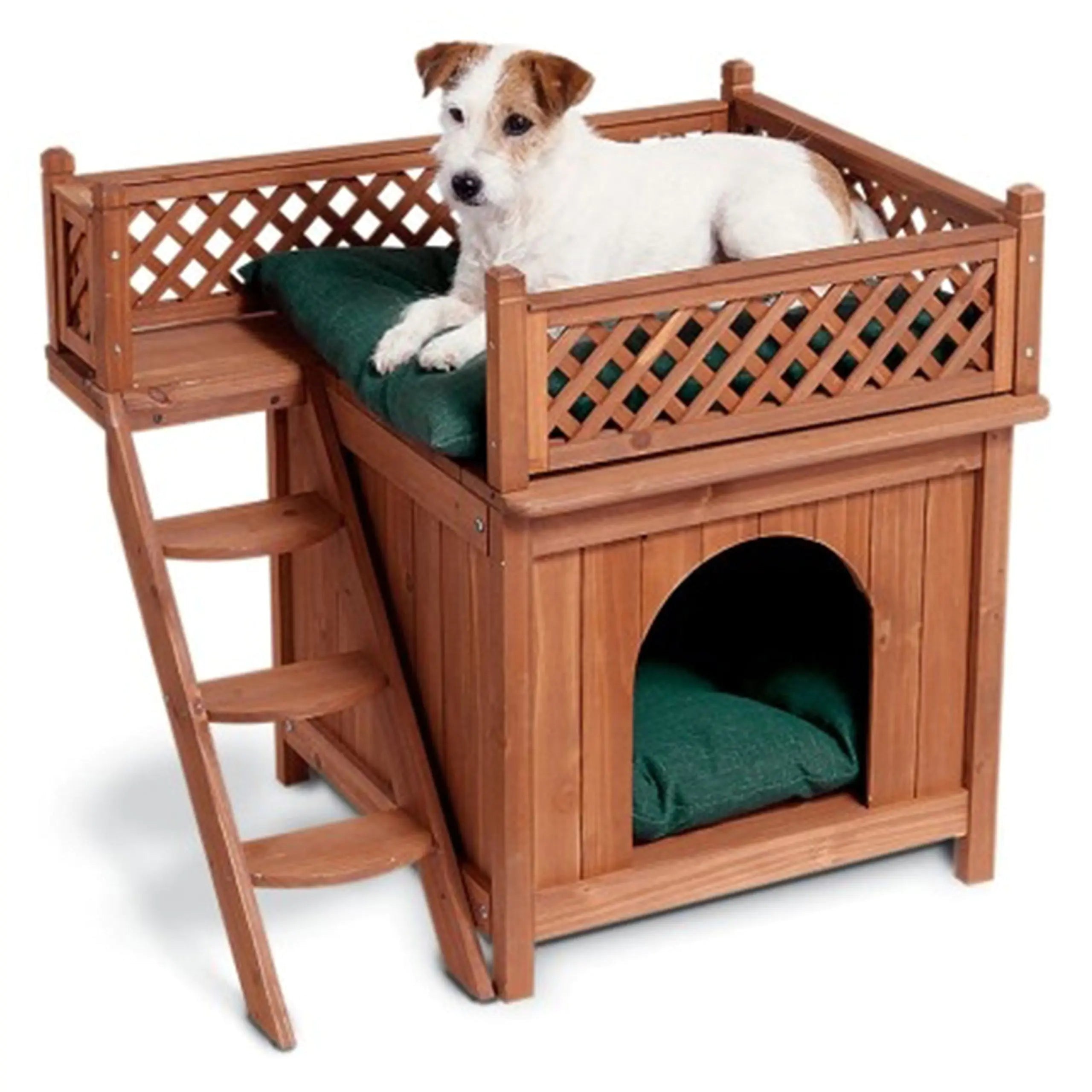 Merry Pet MPS002 Wood Room with a View Pet House - Pawluxe
