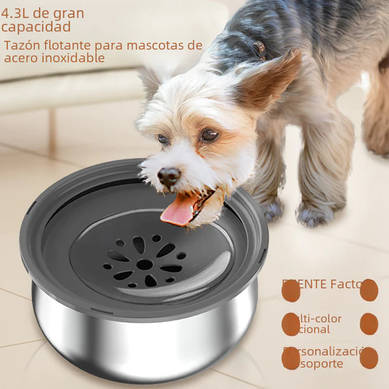Stainless Steel Large Pet Water Bowl with Splash Guard - Pawluxe