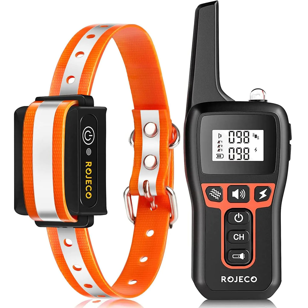 ROJECO Dog Training Collar with 3300FT RemoteIPX7 Waterproof Rechargeable Shock Collar for Large Medium Small Dog3 Safe Training Modes with BeepVibration and ShockAdjustable Electronic Dog Collar