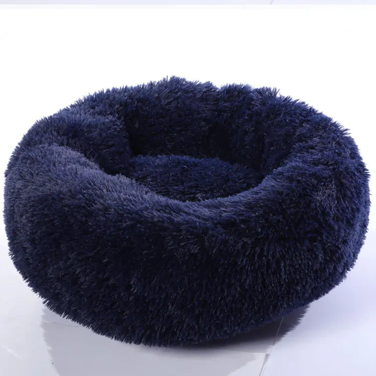 Round Plush Dog Beds for Small Dogs and Puppies - Pawluxe