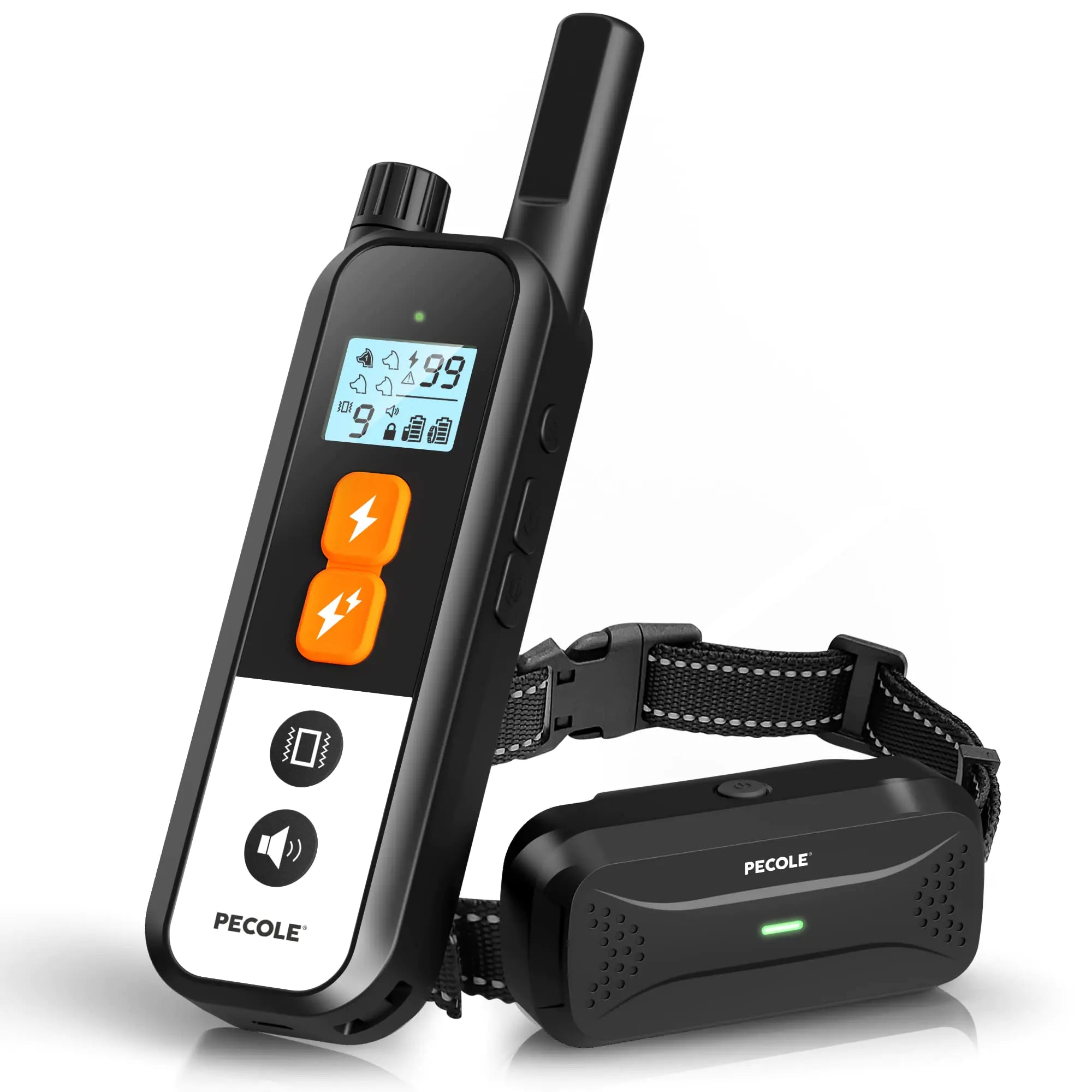 Dog Training Collar with Remote Shock Collar for Dogs with Vibration and Beep Modes Rechargeable Transmitter with Security Lock Waterproof Collar 99 Adjustable Levels – All Breeds Sizes