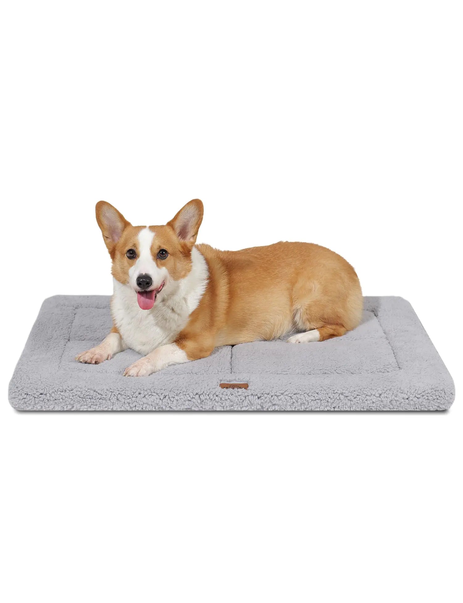 MASSFU Washable Dog Bed Mat for Medium Small Dogs Reversible Ultra Soft Dog Crate Pad Fleecy Foam Pet Beds for Indoor & Outdoor Dogs 29" x 21" Gray - Pawluxe