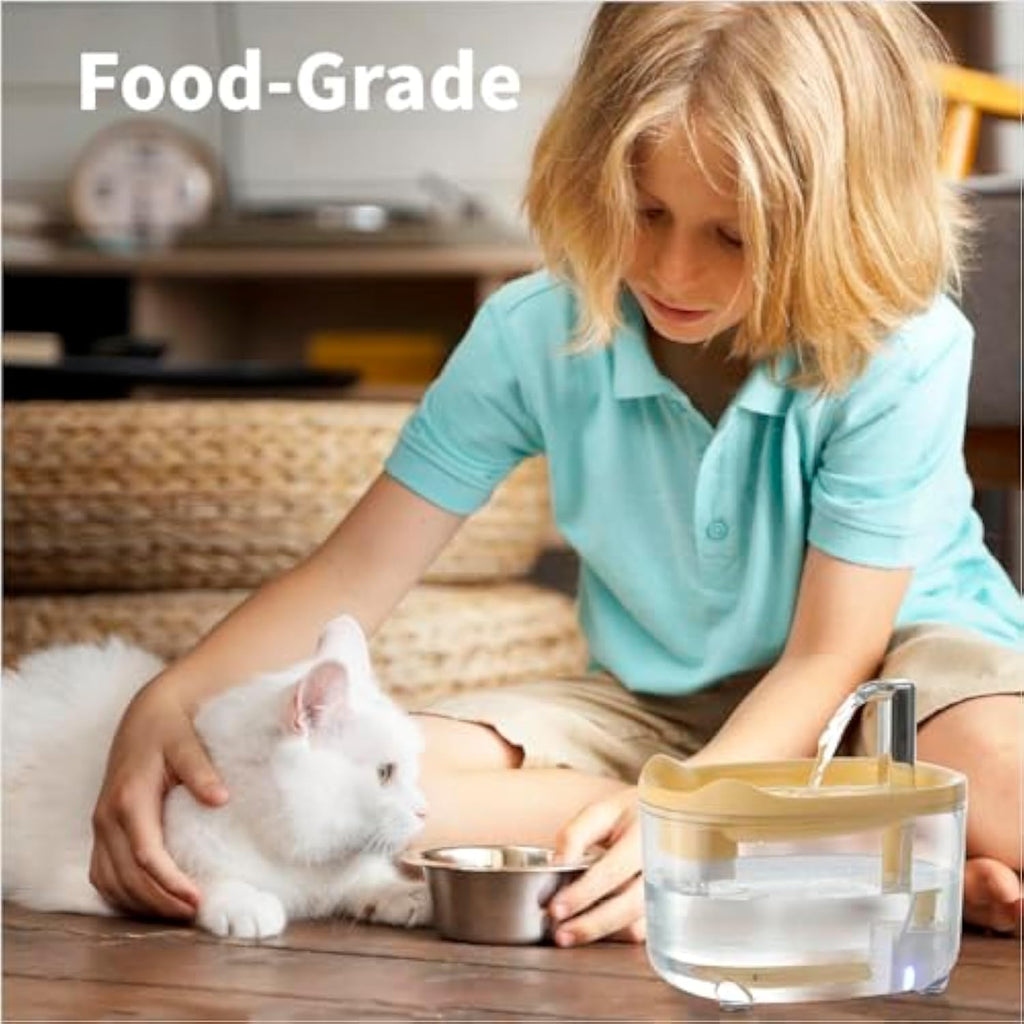 Cat Water Fountain, Premium 1500ml Pet Fountain For Cats Dogs Kitten, Automatic Pet Water Dispenser With Silent Pump, Water Level Visibility - Pawluxe