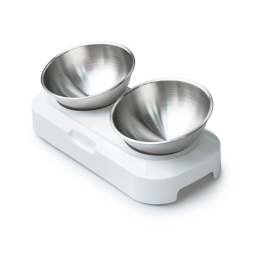 Easy To Clean Stainless Steel Cat Bowl Dog Food And Water Bowls With Stand Metal Cats Dogs Double Single Pet Feeding Feeder Bowl - Pawluxe