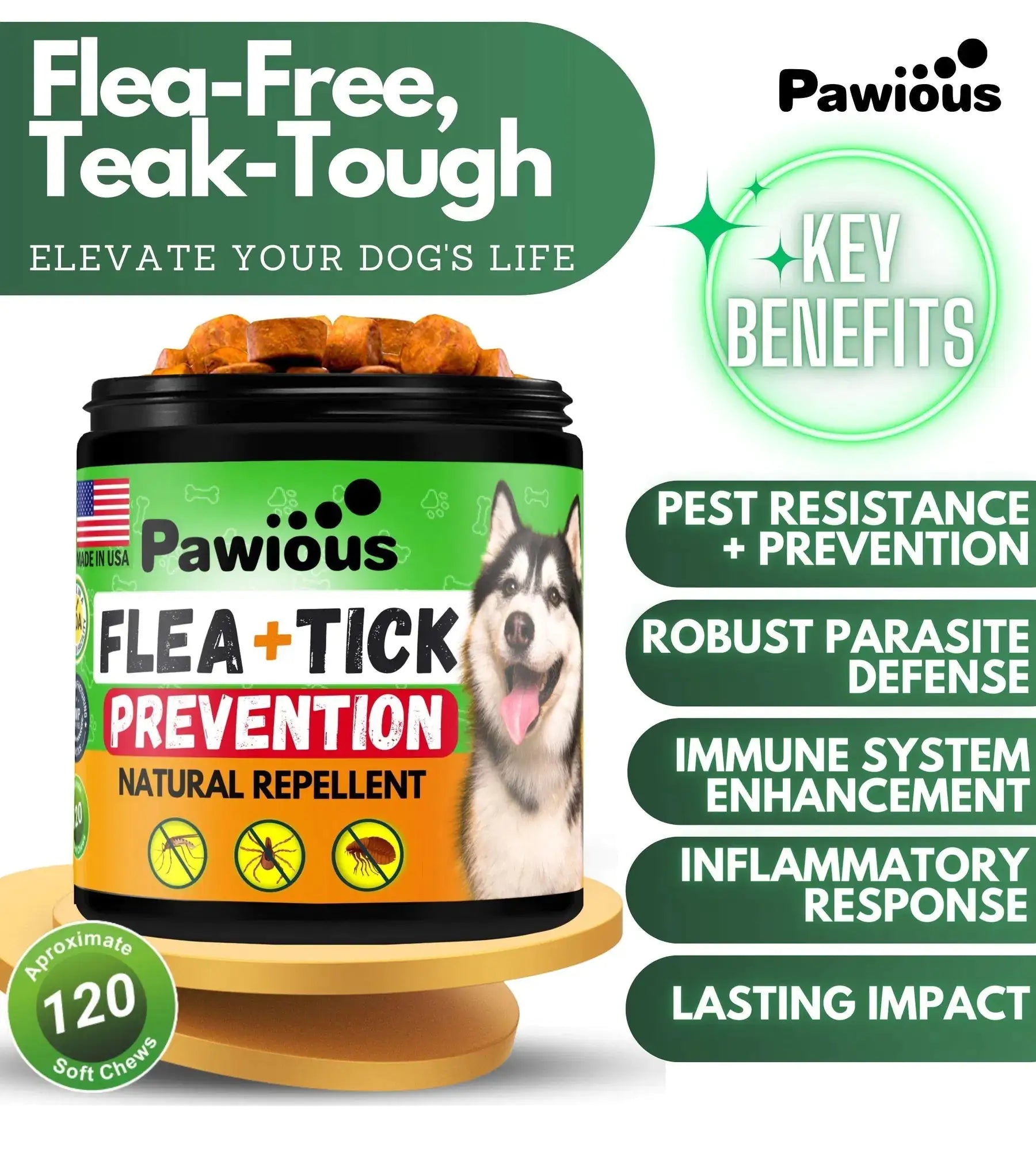 Flea And Tick Prevention For Dogs Chewables Natural Dog Flea And Tick Control Supplement Flea & Tick Chews For Dogs Oral Flea Pills For Dogs Pest Defense All Life Stages CANNOT Be Listed For Sale On A