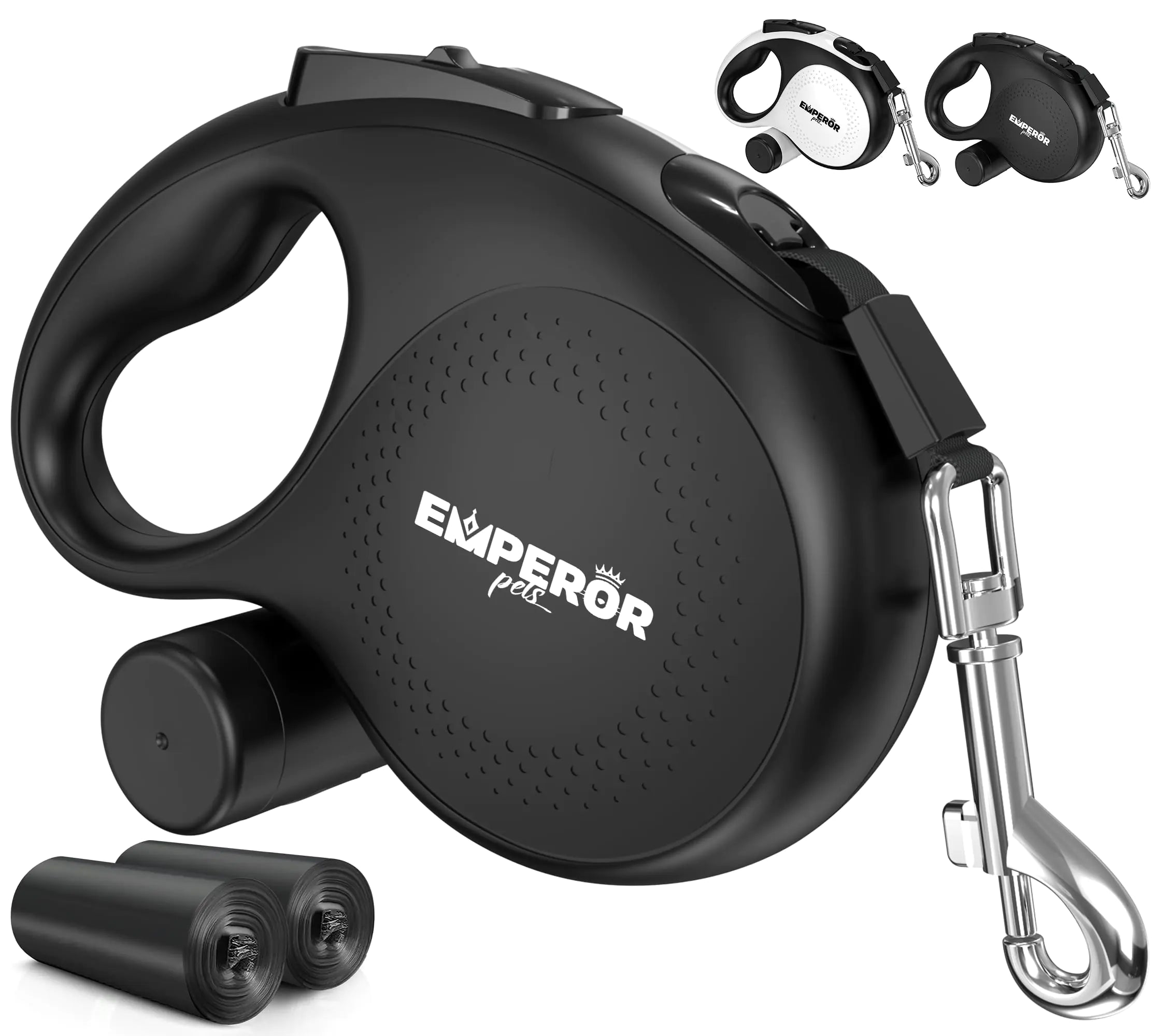 Emperor Pets 16 ft Retractable Dog Leash For Large Dogs - Up to 110lbs Dog Leashes for Medium Dogs Large Dog Leash Heavy Duty Dog Leash Retractable 16 ft Dog Leashes for Large Breed Dogs -Aura BB16
