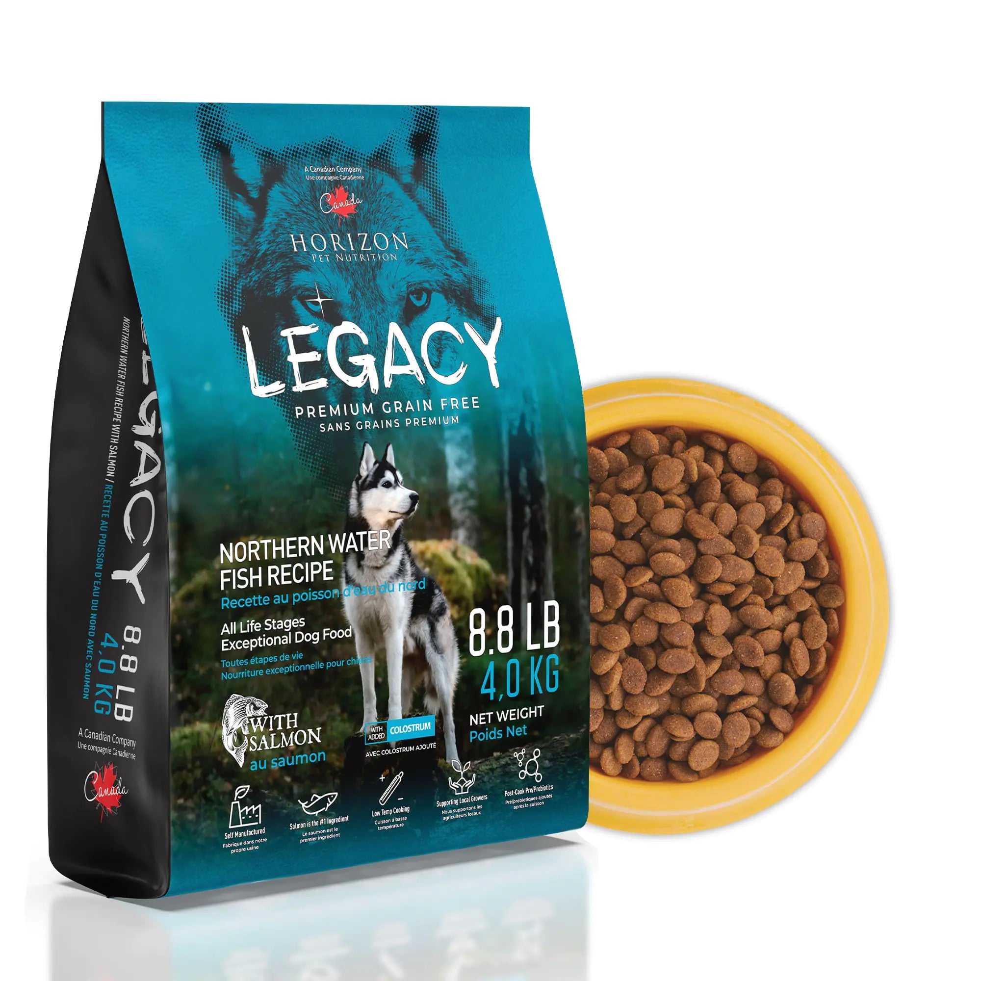 LEGACY Premium Grain-Free Dog Food | Northern Water Fish Dry Dog Food Recipe | Nutritious Salmon Formula Dog Food for All Life Stages | 8.8 lb - Pawluxe