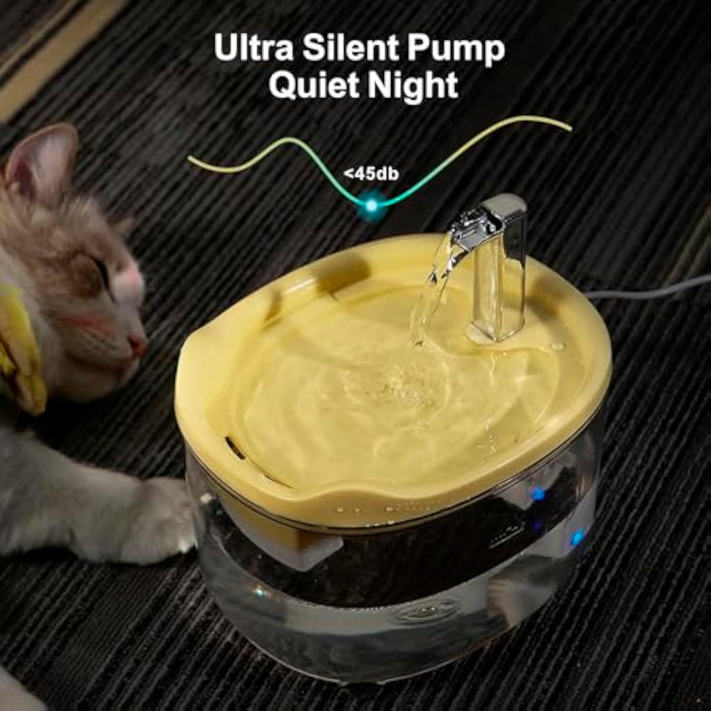 Cat Water Fountain, Premium 1500ml Pet Fountain For Cats Dogs Kitten, Automatic Pet Water Dispenser With Silent Pump, Water Level Visibility - Pawluxe