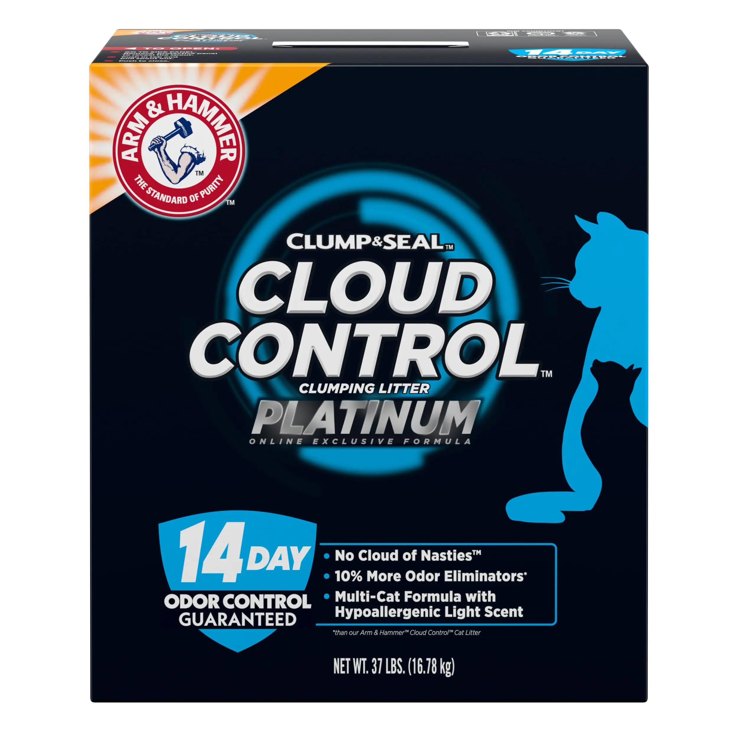 ARM & HAMMER Cloud Control Platinum Clumping Cat Litter 37LB