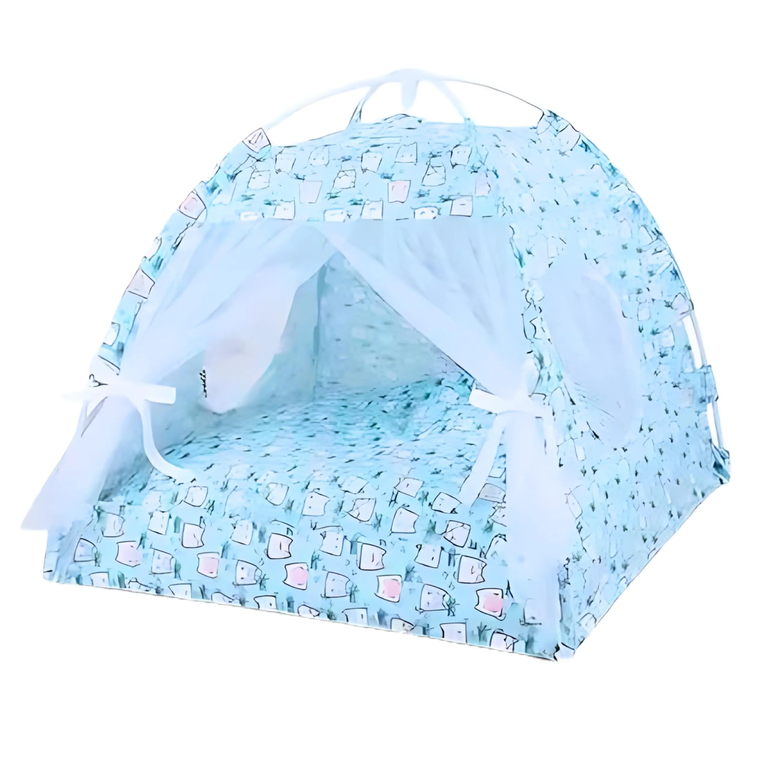 Dog House Indoor | Cat Houses for Indoor Cats | Dog Tent | Cat Stuff | Cat Beds for Indoor Cats | Princess Pet Beds | Casa para Perros | Size L (Blue Large [18.5 x 19 x 19 n.]) - Pawluxe