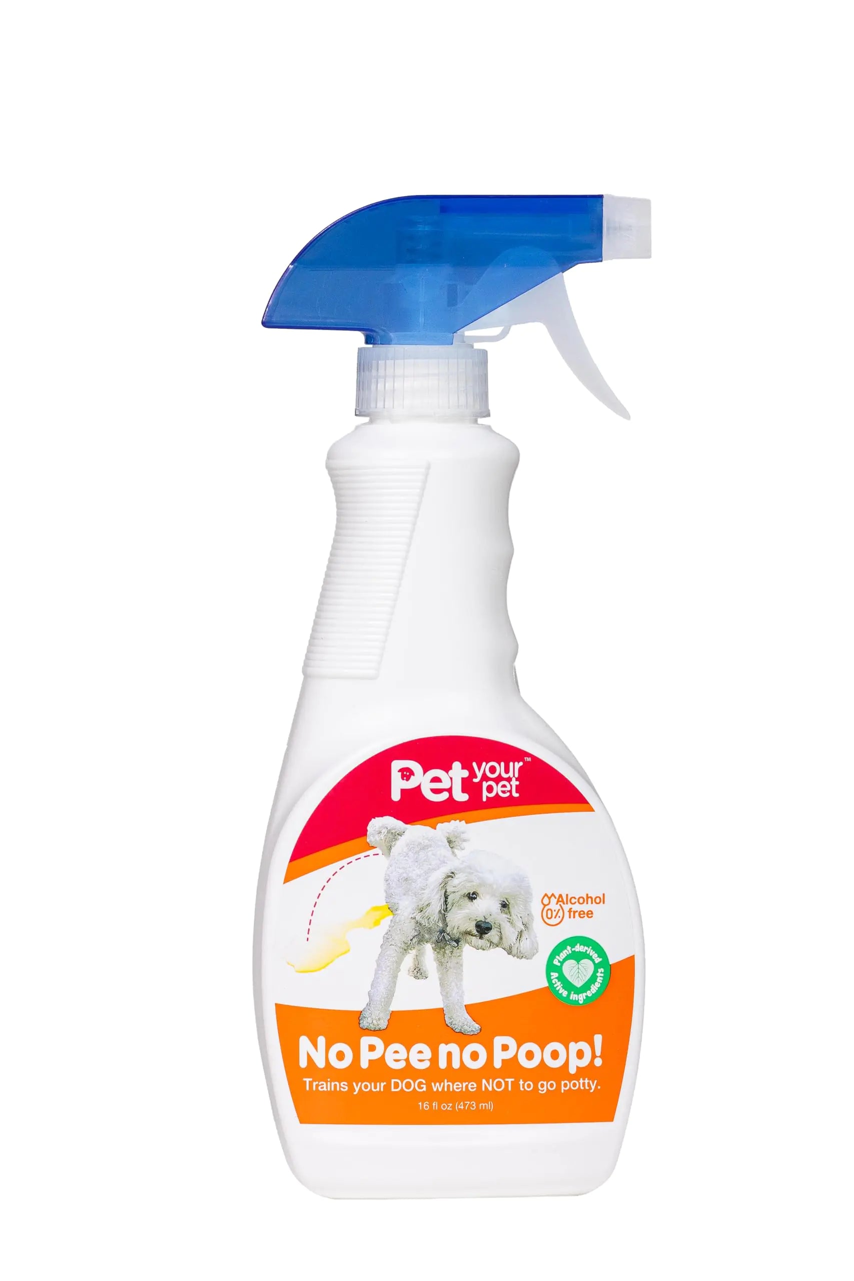 PET YOUR PET No Pee No Poop Dog Potty Training Spray 16 Fl Oz – Non-Toxic Dog Spray to Prevent Peeing and Pooping – Natural No Marking Scent Spray - Stops Dogs Peeing Indoors/Outdoors