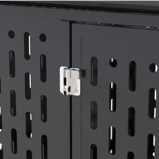 Heavy Duty Dog Crate 45 Inch Indestructible Pet Dog Cage Crate Kennel With Roof Top 2 Doors Removable Trays