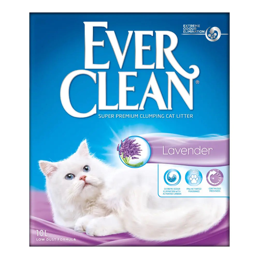 Ever Clean Clumping Cat Litter Lavender Scented for Long-Lasting Freshness Maximum Odour Elimination 10L