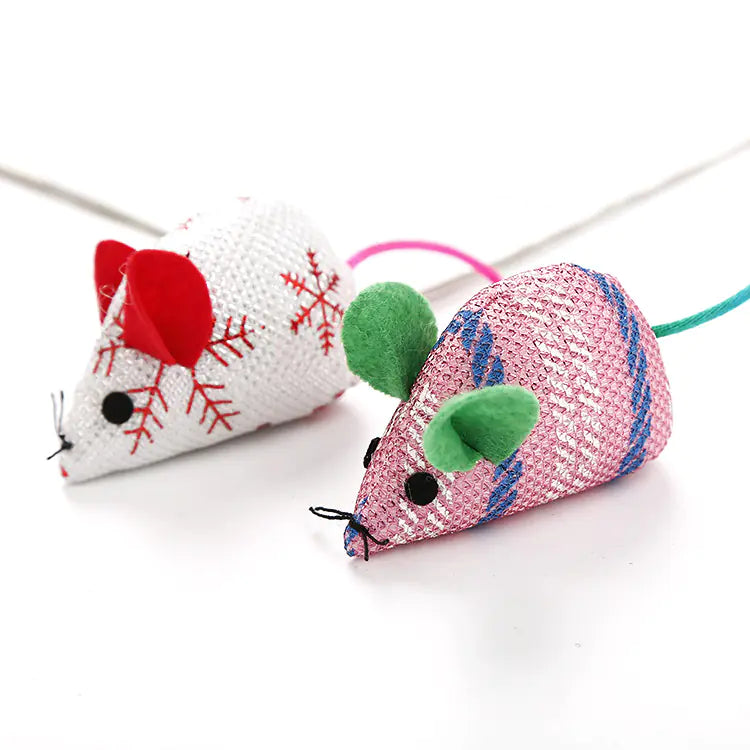 Plush Mouse Cat Toy - Interactive Christmas Gift
