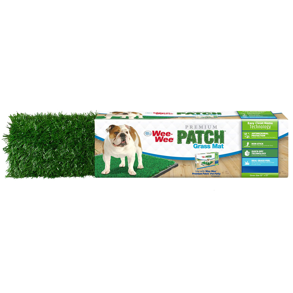 Four Paws Wee-Wee Premium Patch Indoor and Outdoor Pet Potty for Dogs l Dog Potty Training l Artificial Grass l Wee-Wee Patch