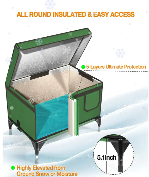 PawsWarm Foldable Cat Cage - Pawluxe