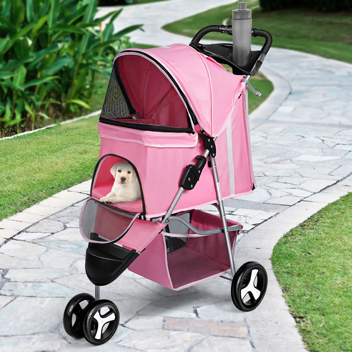 Foldable Outdoor Pet Stroller for Dogs and Cats - Pawluxe