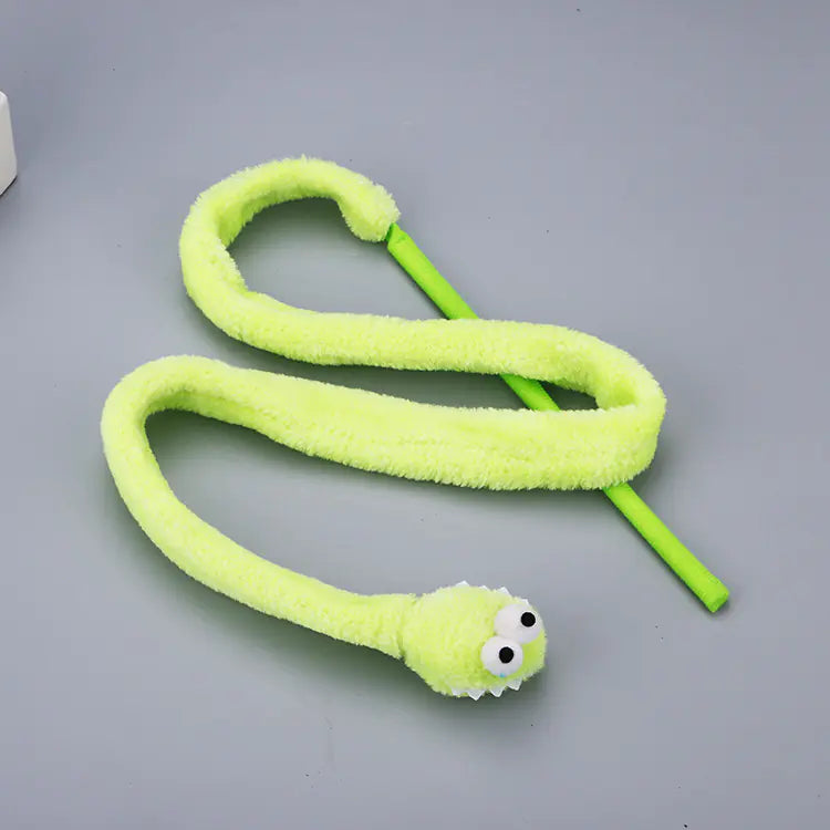 Cartoon Snake Cat Toy with Teaser Wand