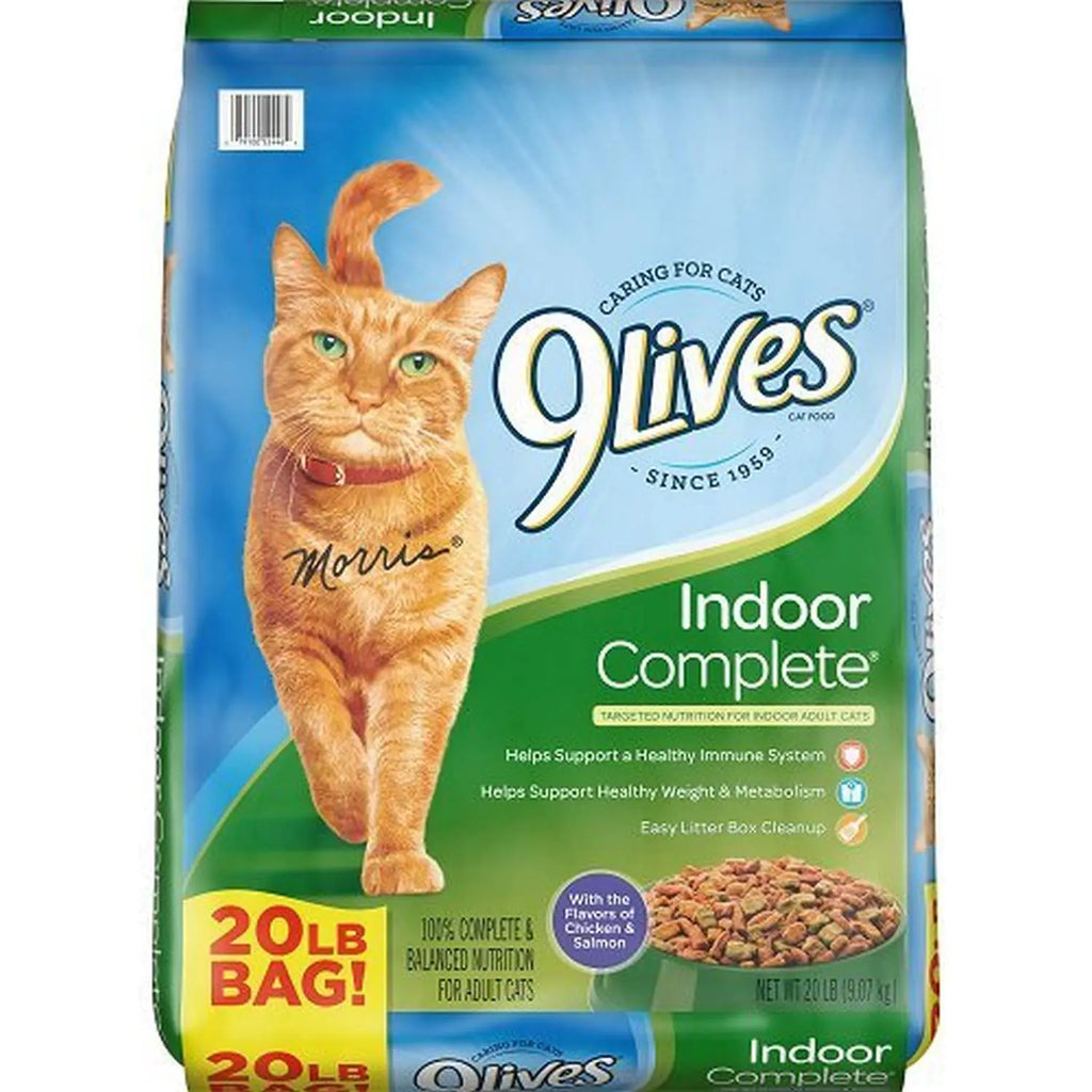 9Lives Indoor Complete Dry Cat Food 20 lb. Bag - Pawluxe